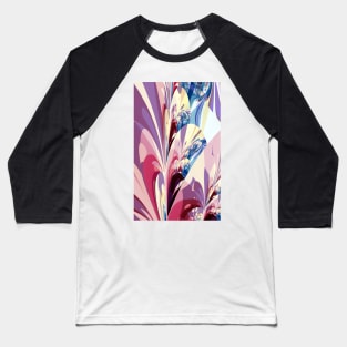 Abstract Floral Design Baseball T-Shirt